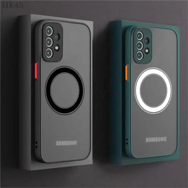 Custodie Antiurto Con Ricarica Magnetica Per Samsung Galaxy A53 5G, A52, A12, A13, A51, A71, A32, Cover Per Samsung A52S, A33, Magsafe