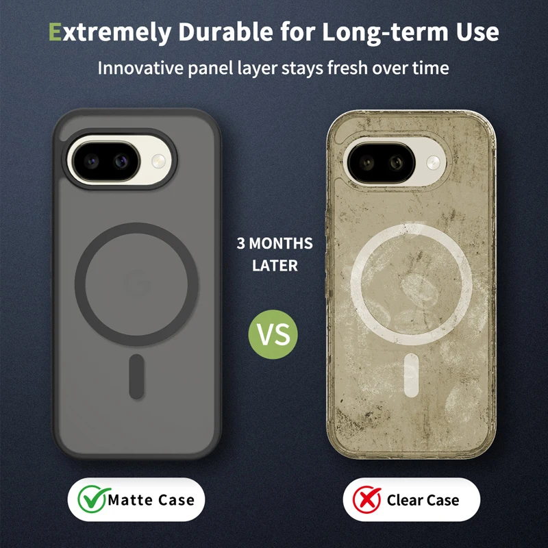 Magnetic Matte Anti-Fingerprint Translucent Phone Case