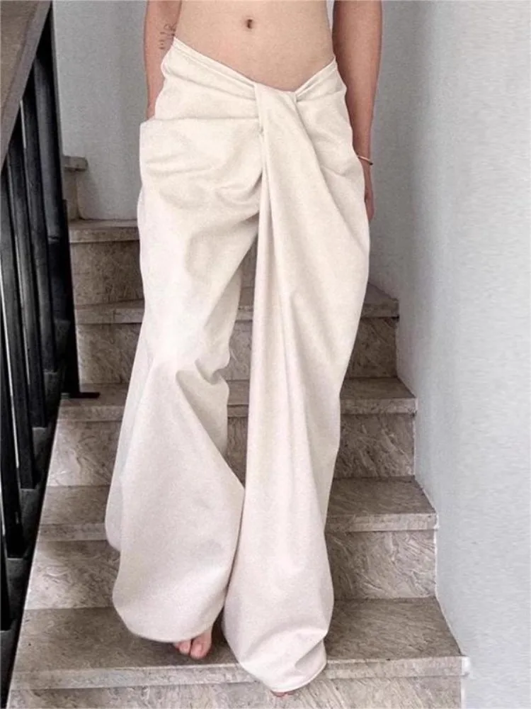 

HOUZHOU Vintage Japanese Style Youthful Woman Oversize Pants Baggy Elegant Aesthetic Korean Fashion Harajuku Streetwear Trousers