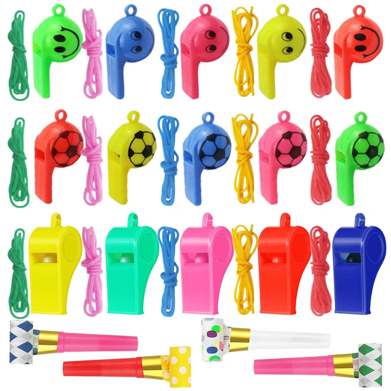 Plastic Noise Makers Colorful Whistle Bowing Plastic Party Game Cheering Props Festive Party Occasions
