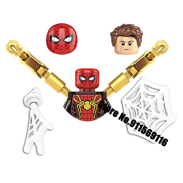 Brand DISNEY Green Goblin Mysterio Doctor Octopus Building Blocks Doctor Strange Sandman Electro Action Figure Kid Toy Bricks M-KF1645