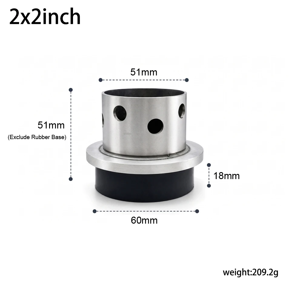 Mini Perforated Stainless Steel Casting Flask with Rubber Base for Jewelry Vacuum Lost Wax Casting Mold Tool
