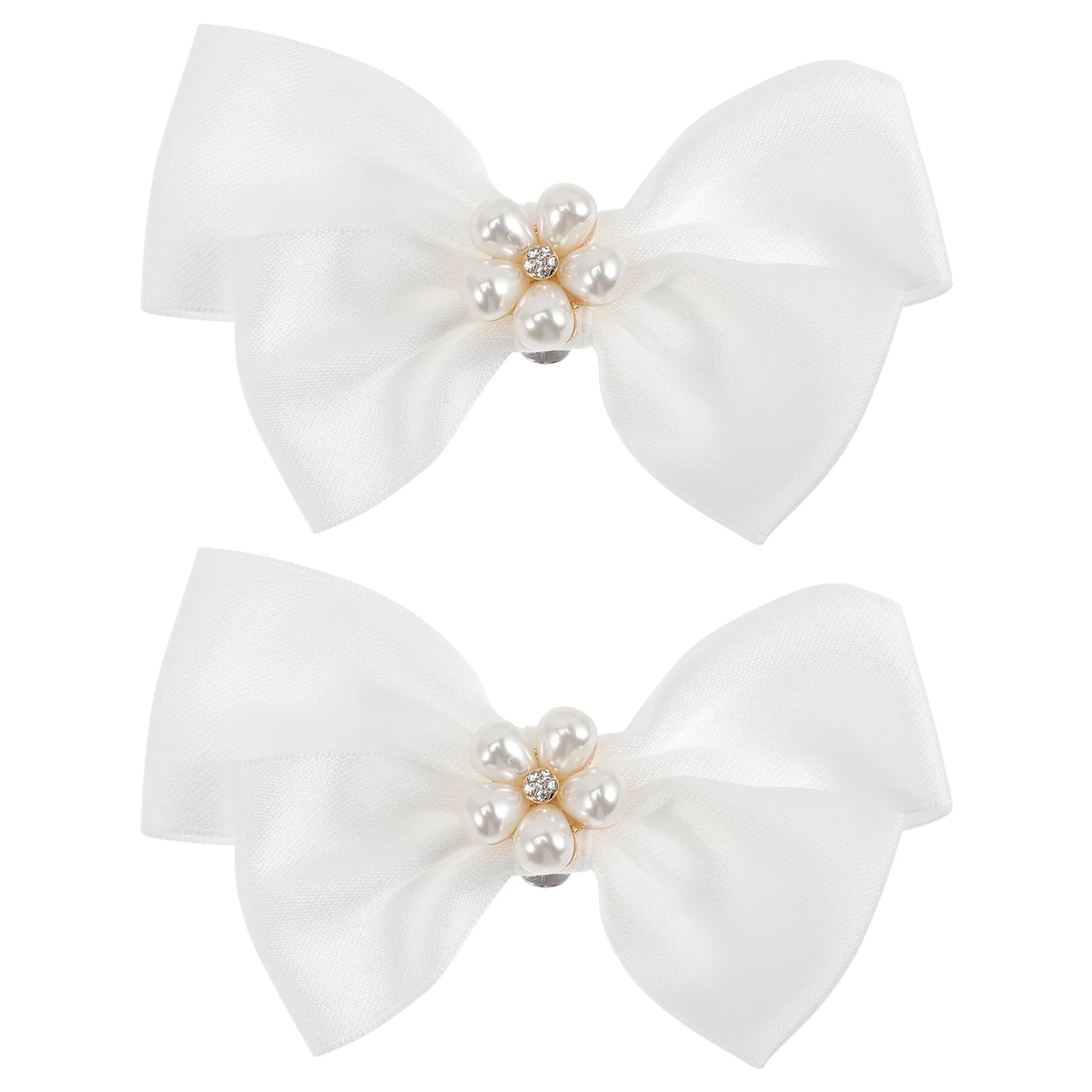 

Remove The Bow Shoe Clip Jewelry Pearls Hat Clips Buckles Metal Wedding Bowknot Women's Decor