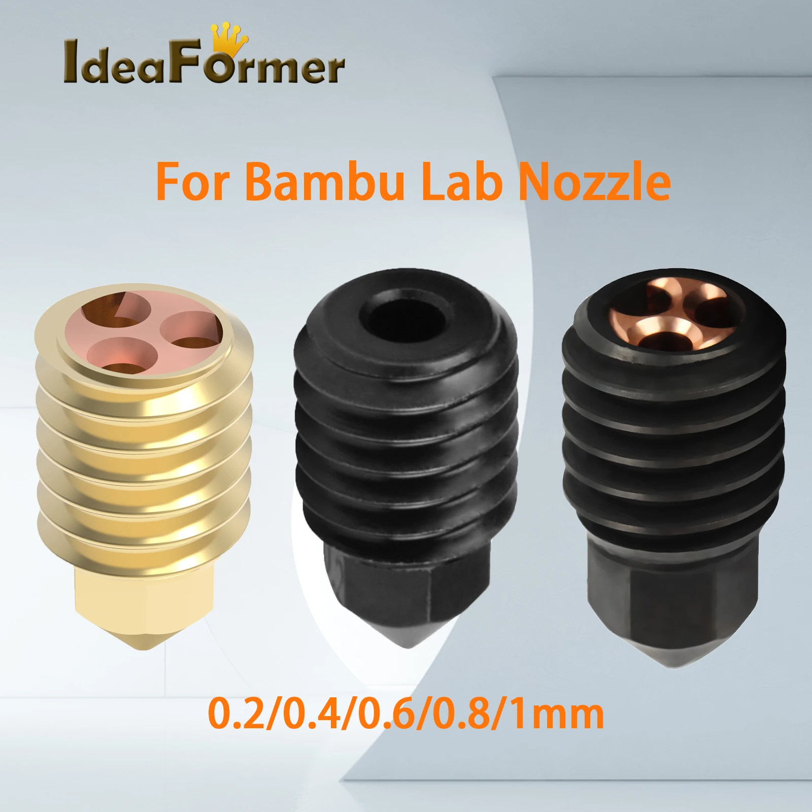 For Bambu Lab CHT Nozzle Upgrade 0 2 0 4 0 6 0 8 1mm High Flow Brass for-bambu-lab-cht-nozzle-upgrade-0-2-0-4-0-6-0-8-1mm-high-flow-brass
