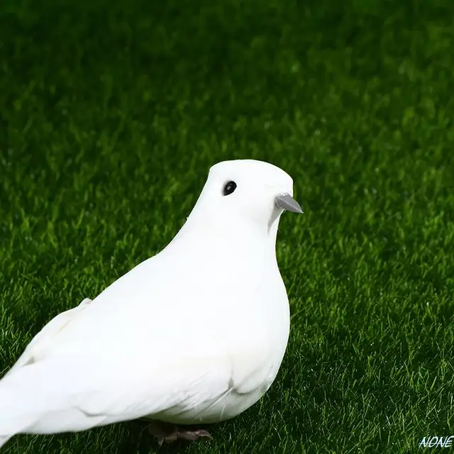 2 db Hosszú Farkú Galamb Béke Dekoráció Hamis Galambok Fehér Mesterséges Hab Toll Esküvői Dísz Otthoni Kézműves Madárjáték - Image 5