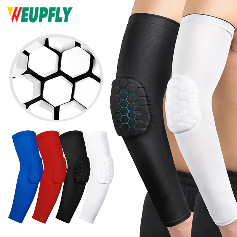 Basketball Elbow Pad Honeycomb Foam Elbow Protector Sleeve Elastic Arm Warmer For Men Women Volleyball Brace Support 1Pcs Elbow Strap Elbow Brace Elbow Pads