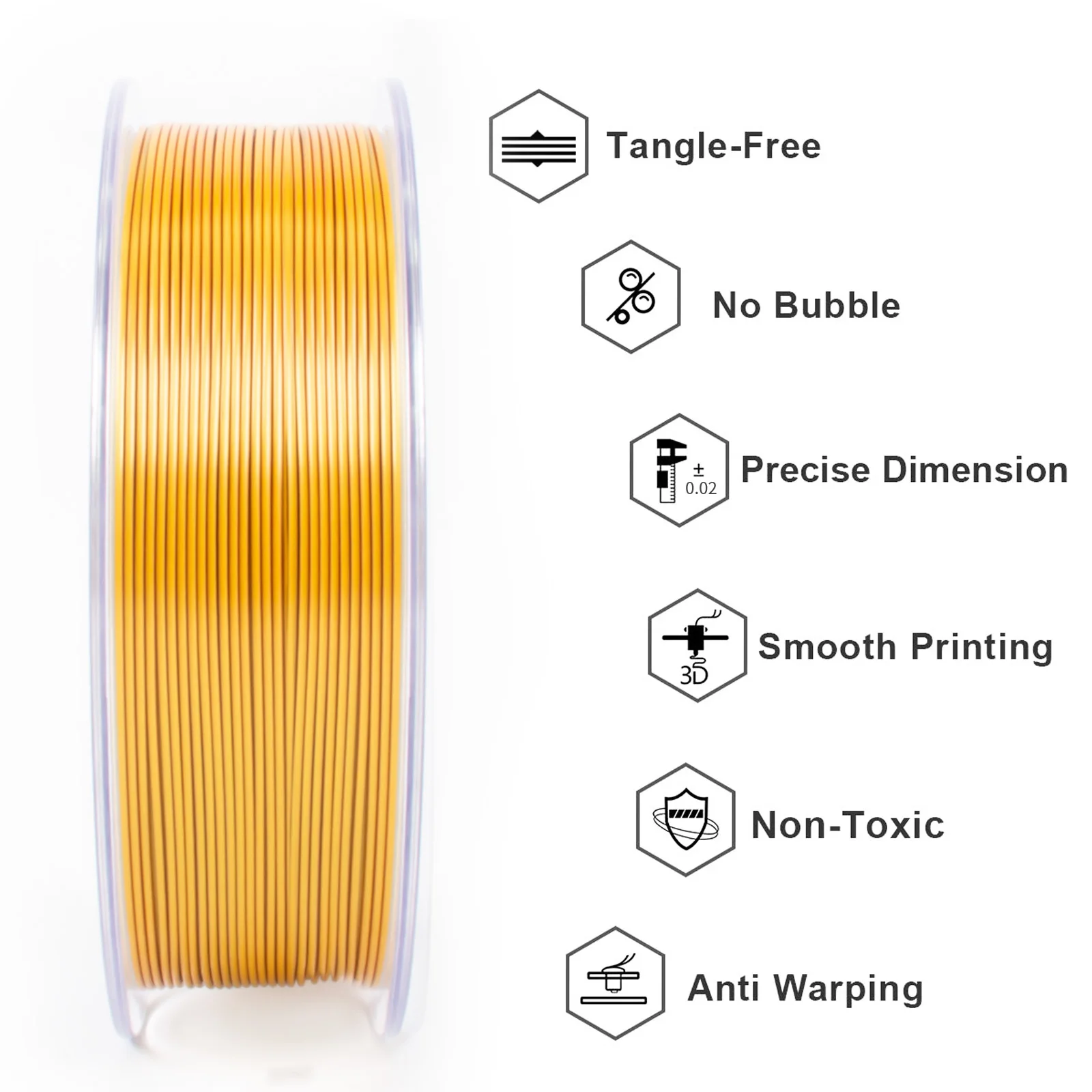 3D Printing Filament Geeetech Three Tri Color Silk PLA Filament 1.75 mm 1KG Spool Wire Vacuum packaging special color