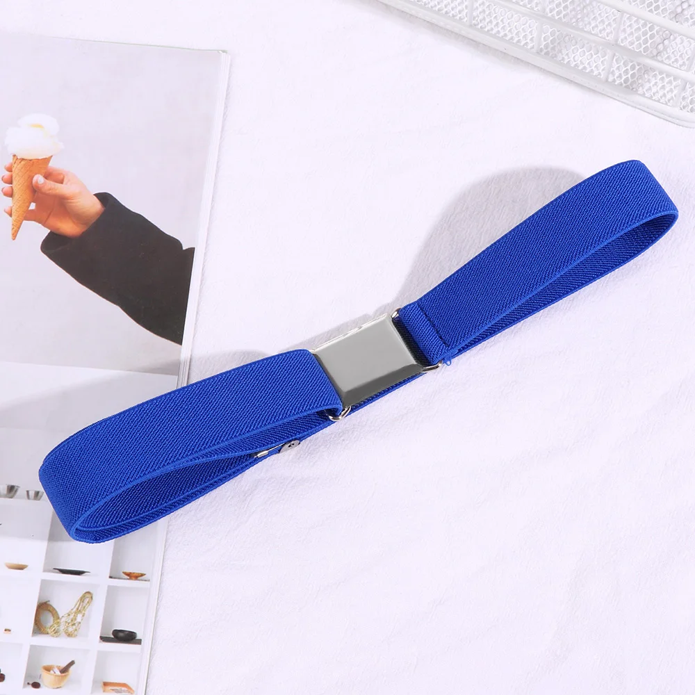 Adjustable Elastic Canvas Waistband Stretch Waist Belt With Buckle Kids Elastic Belts Girl