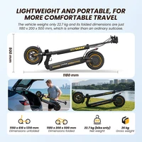 Trottinette électrique W9Air iScooter 1000W de puissance maximale, pneus tout-terrain de 10 pouces, autonomie de 40 km, batterie 10Ah, vitesse de 40 km/h, pour adultes 6