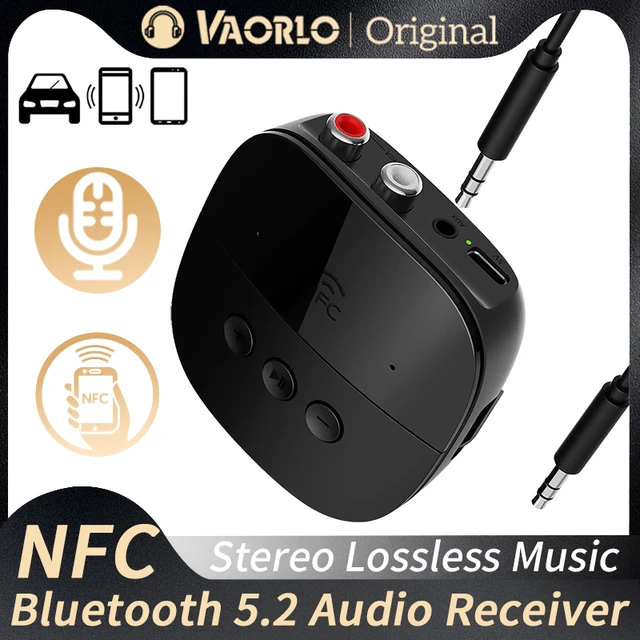 Wireless Audio Receiver Bluetooth 5.2 NFC Audio Adapter U Disk RCA 3.5mm  AUX Jack Stereo