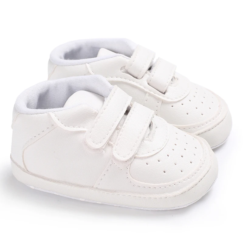 White Fashion Baby Shoes Casual Shoes For Boys And Girls Soft Bottom Baptism Shoes Sneakers For Freshmen Comfort First WalkShoes jiemiao 2021 autumn children casual sport shoes fashion mesh breathable soft bottom non slip kids sneakers for boys girls