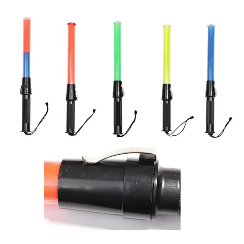 

43cm Road Traffic Signal Warning Hard PVC Wand Police Ref Baton Safety Command Tool With Hook