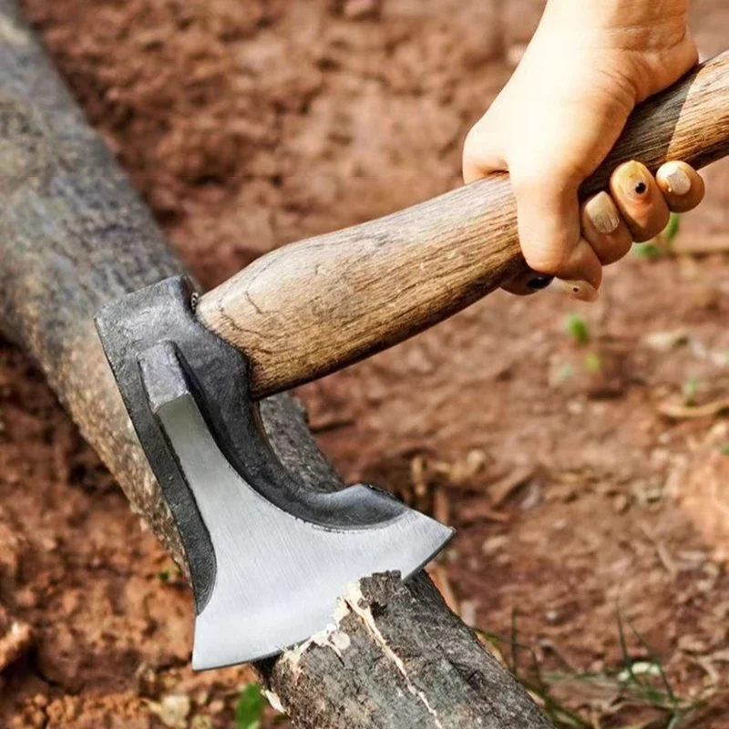 Outdoor Hand Axe High Carbon Steel Hatchet Firewood Tactical Survival Ax Camping Supplies Axe Professional Self Defense