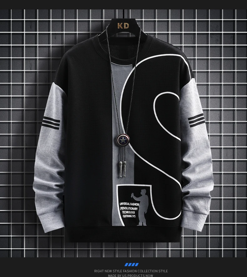 Title 8, Erkek Spor Yuvarlak Yaka Uzun Kollu Kazak Takım...