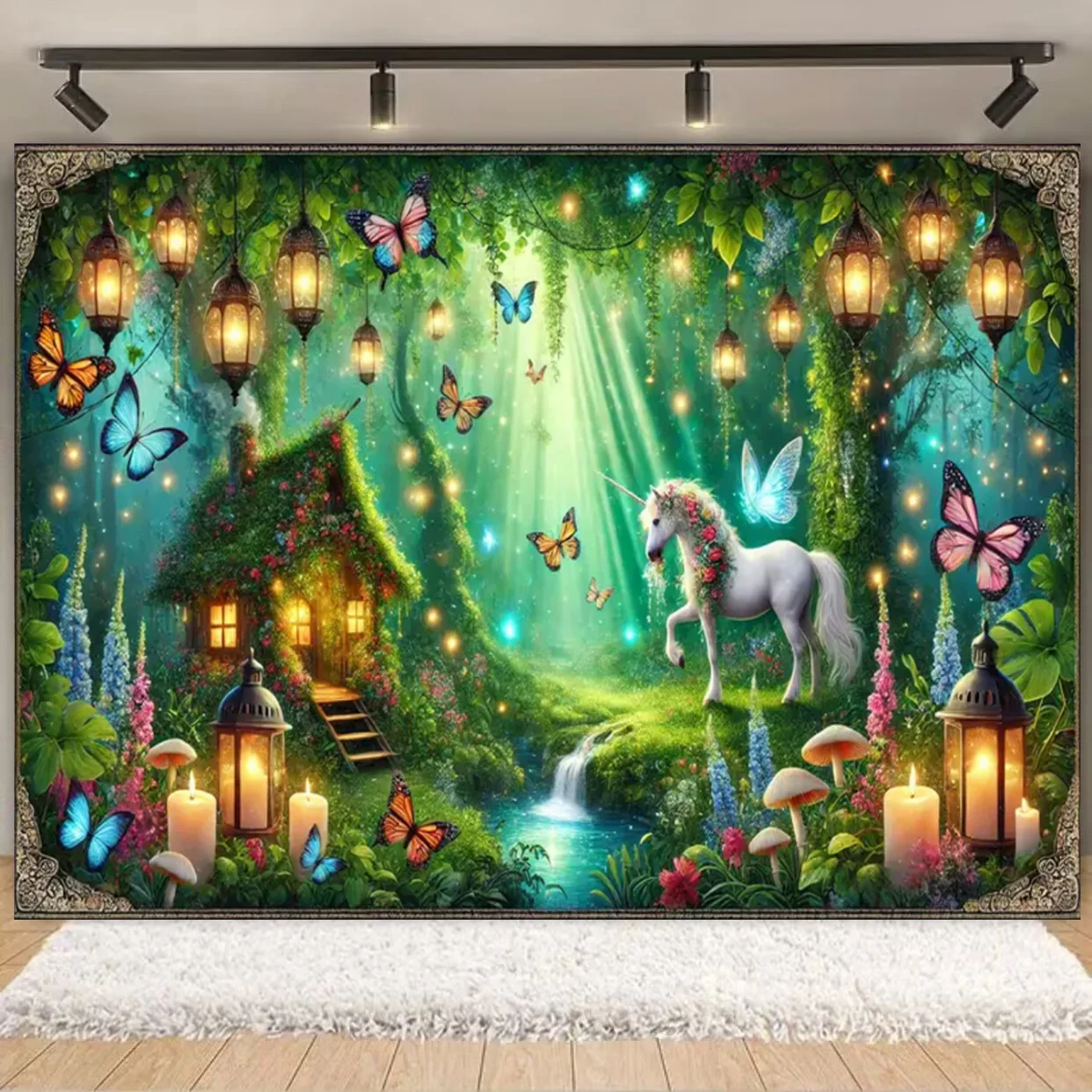 Traum Einhorn Fee Thema Geburtstag Party Farbe Cartoon Ballon Hintergrund Baby Dusche Dekoration Fotografie Liefert Baby Geschenke – Detail 12