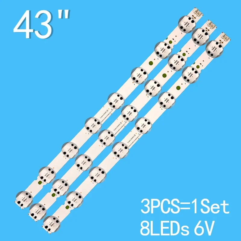 LED backlight strip for LG 43UK6520 43UK6510 43UK6520PSA 43UK6510PSF 43UK6500 43UK6750 SSC_Trident_43UK65_S SVL430A62 3 15pcs led backlight strip for lg 55uk6360psf 55uk6360 55uk6300 55uk6200 55uk6470 55uk6400 ssc trident 55uk63 s svl550as48at5