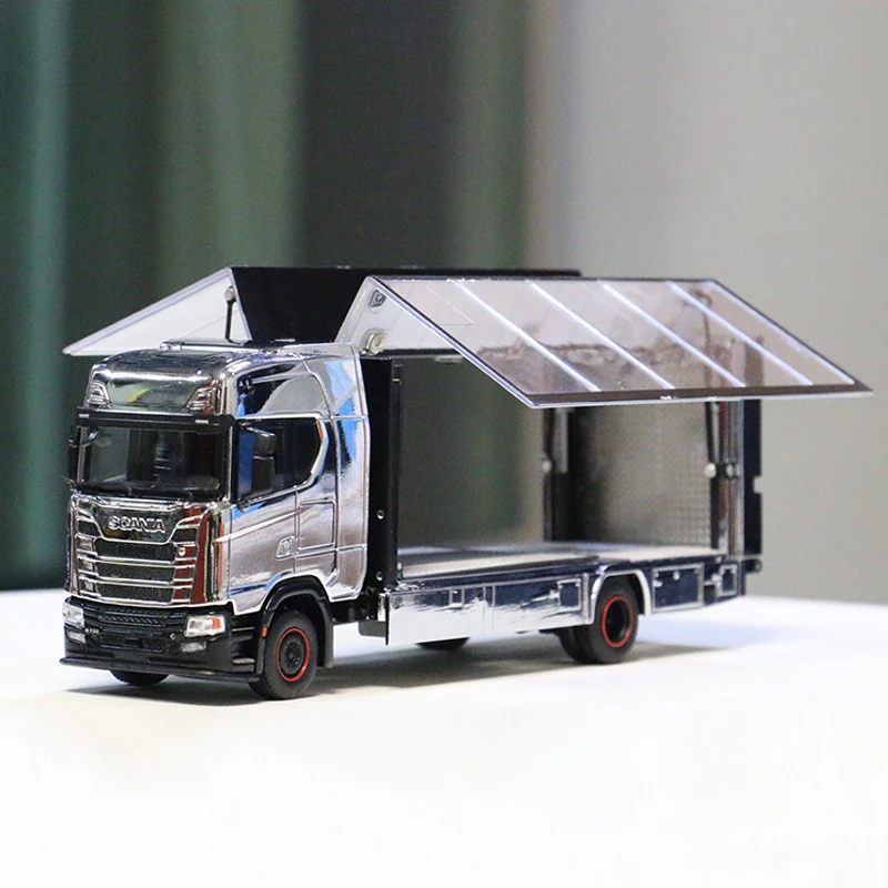 Gcd 1:64 scania s730ダブルデッキgullウィング牽引トラックダイ