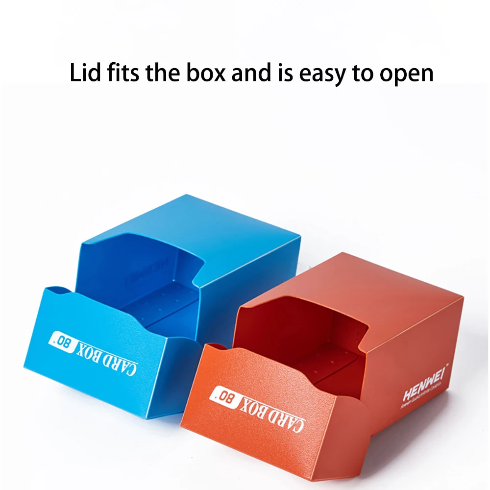 Premium 80+ Card Deck Box - Durable PP Material, Portable & Colorful TCG Storage Case