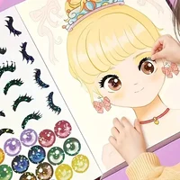 DIY Princess Makeup Set Kawaii Coloring Arts and Crafts Kids Girls Children Toy Book Lover Gifts Art Supplies Office 1