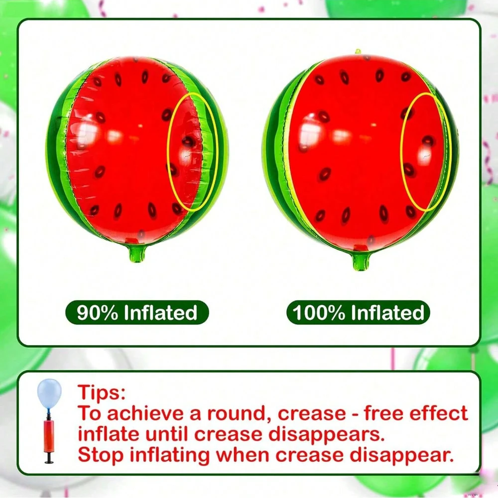 Watermelon aluminum film balloon summer fruit refreshing theme party decoration suitable for birthday summer theme decoration - Image 3