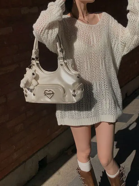 JIAERDI Fairycore Aesthetic Y2k Bag Women Hot Girls