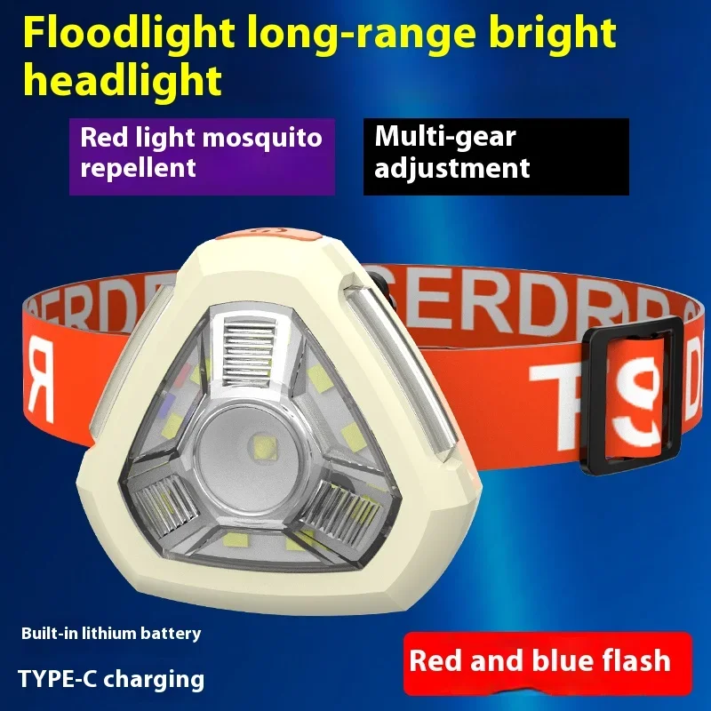 LED Headlamp Flashlight Rechargeable Fishing Lamp Light Support White Light Ultra-Light Emergency Climbing Light