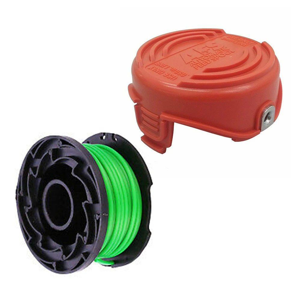 

1 Set Trimmer Strimmer Spool Line With Cap Cover For Black & Decker GL7033 GL9035 90583594