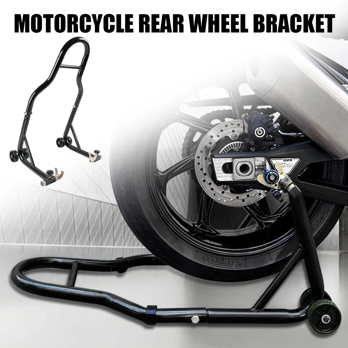 Universal Motorcycle Rear&Front Lift Stand Set Wheel Support Kickstan Frame Tire Repairing Tool For Harley honda yamaha Kawasaki