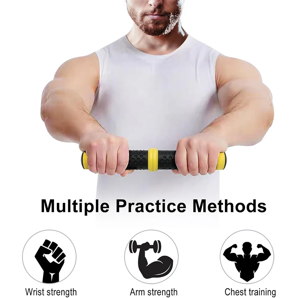 Twist Grip Resistance Bar Hand Exerciser Upper Body Strength Training Machine Arm Strength Trainer for Fitness And Gym