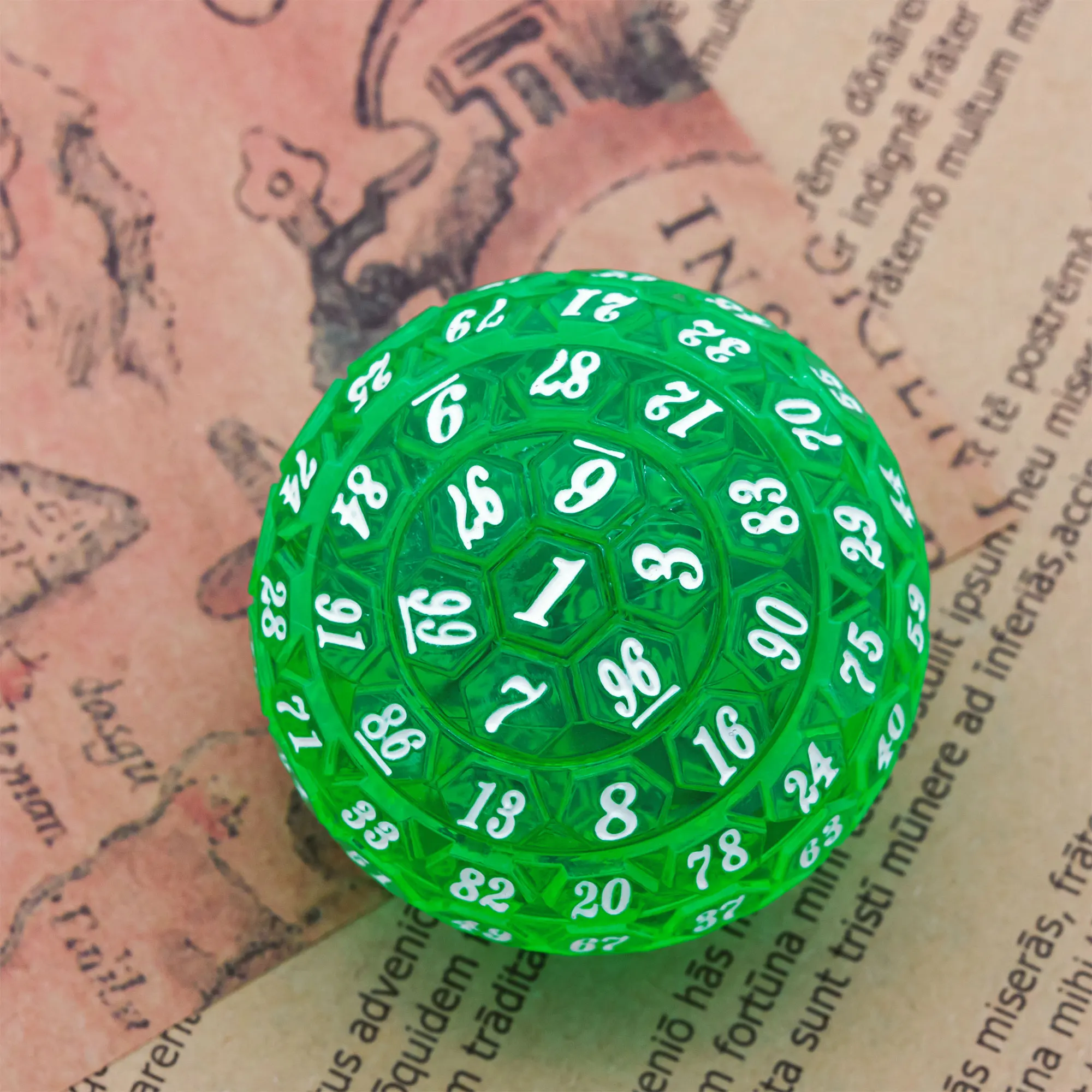 Game Dice Dice Set Acrylic Dice D100 Multi-Faceted 100 Side Polyhedral for Role Playing Board Game Pathfinder Tabletop Games Collectibles