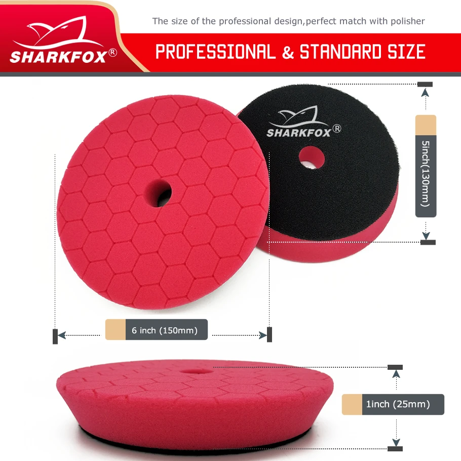 Car Polishing Pad 3/5/6Mix Color Car Polishing Pads With Hook&Loop For DA/RO/GA er Polisher
