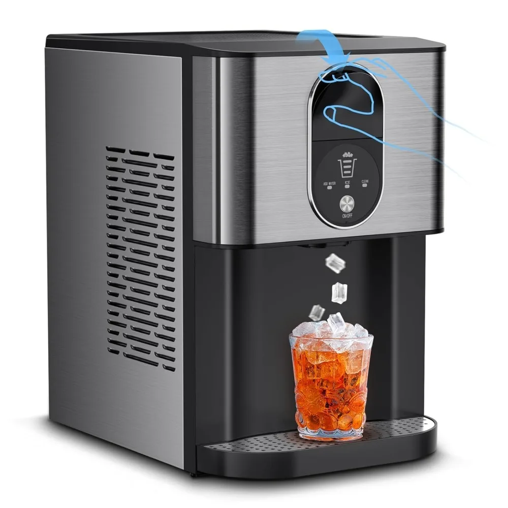 Nugget Ice Maker Dispenser, Self Dispensing Pellet Ice Maker, 44lbs/24H, 15mins Quick Make