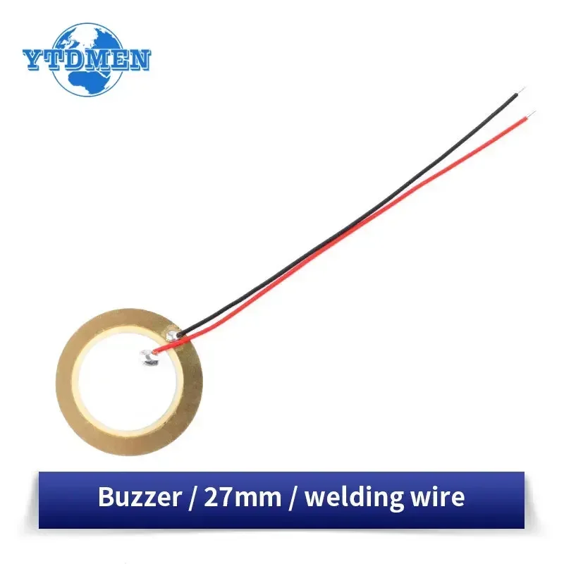 Piezoelectric Ceramic Wafer Sounder Element with Wire