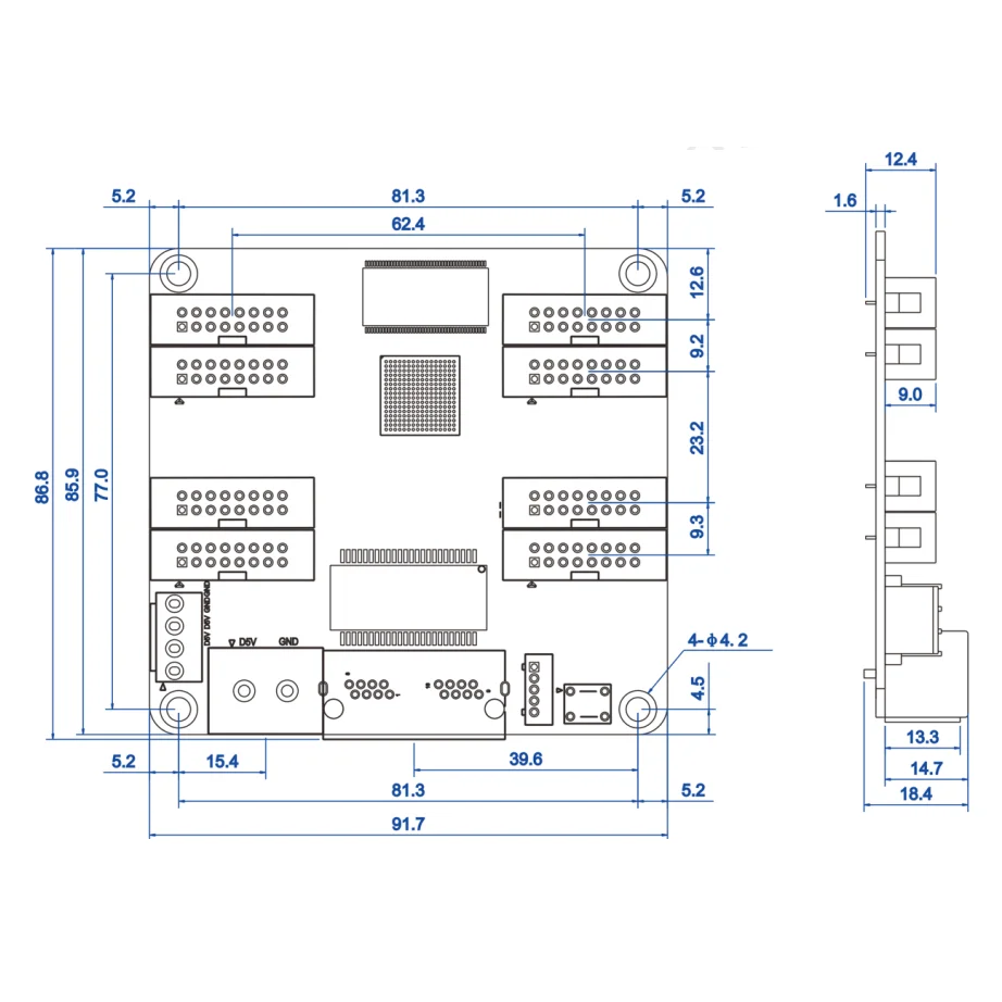 Colorlight LED 올인모듈 수신 카드, HUB75 인터페이스 * 8 최대 부하 128*1024 픽셀 디스플레이, RJ45 네트워크 케이블, E80