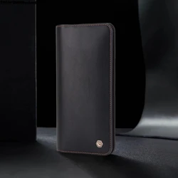 Compact 7 - Inch Magnetic Folding Wallet Case with Dual Card Protection (Black)