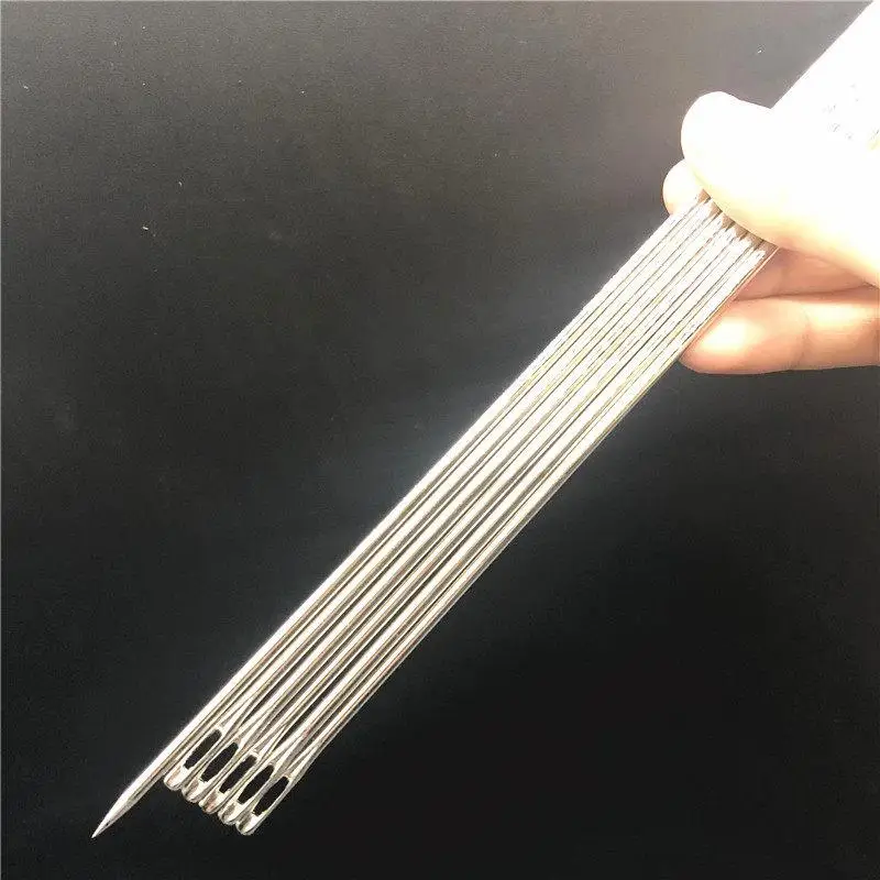 대형 특대형 30cm 손바느질 바늘 두꺼운 눈구멍 수제 코드 꿰기 소파 단추 바느질 바늘 가방 바늘