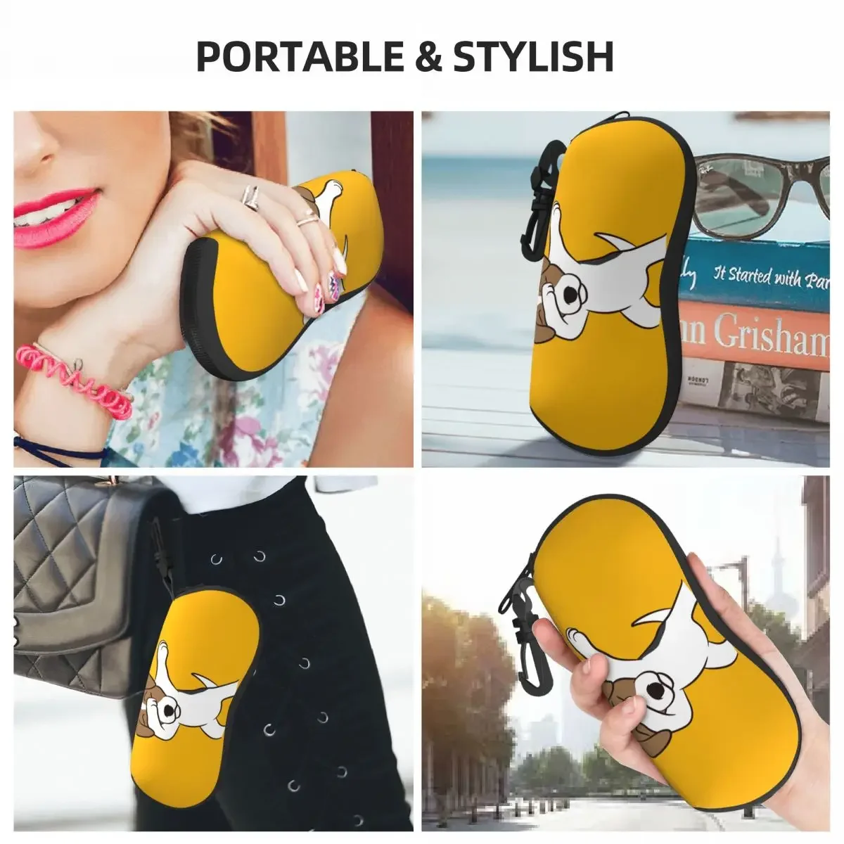 Jack Russell Terrier Eyeglass Glasses Case Women Men Soft Dabbing Dog Sunglasses Protective Box