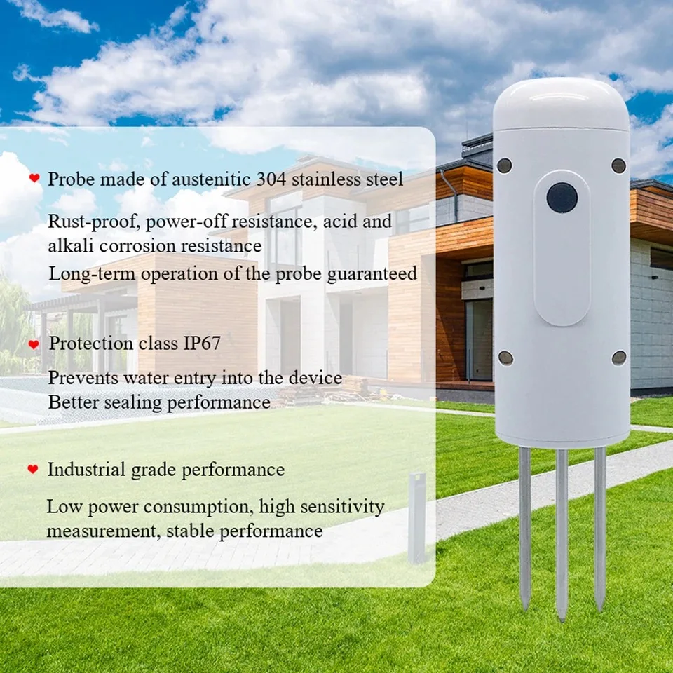 Tuya Zigbee Soil Moisture Meter Temperature Humidity Tester 1/2/3PCS for Garden Planting