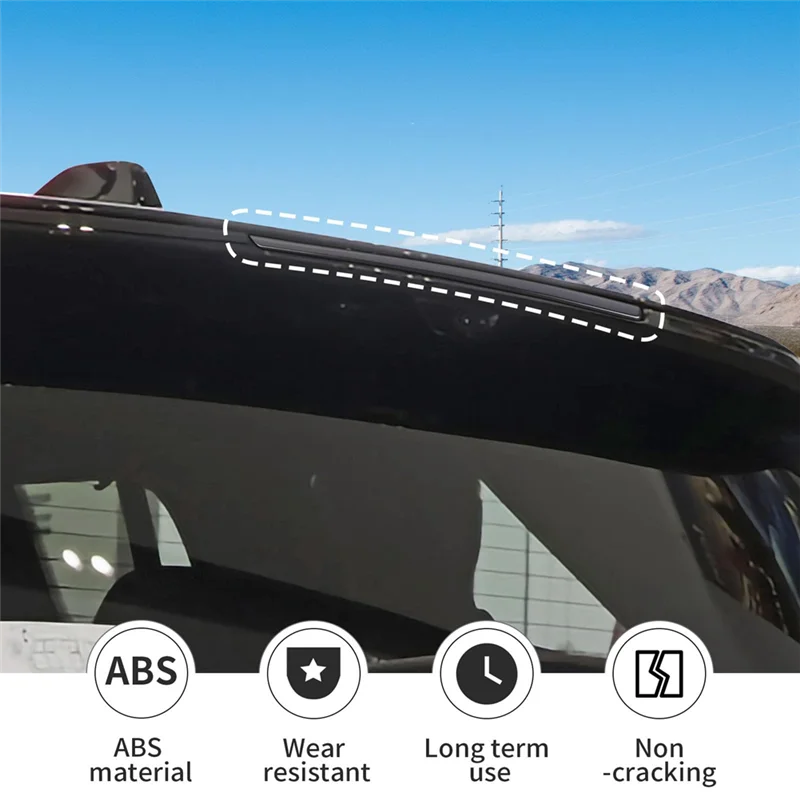 AMEXIAOXU 3번째 브레이크 라이트 커버 스모크드, 지프 그랜드 체로키 2021-2024용, 후면 세 번째 브레이크 램프 가드 트림 외부 교체품