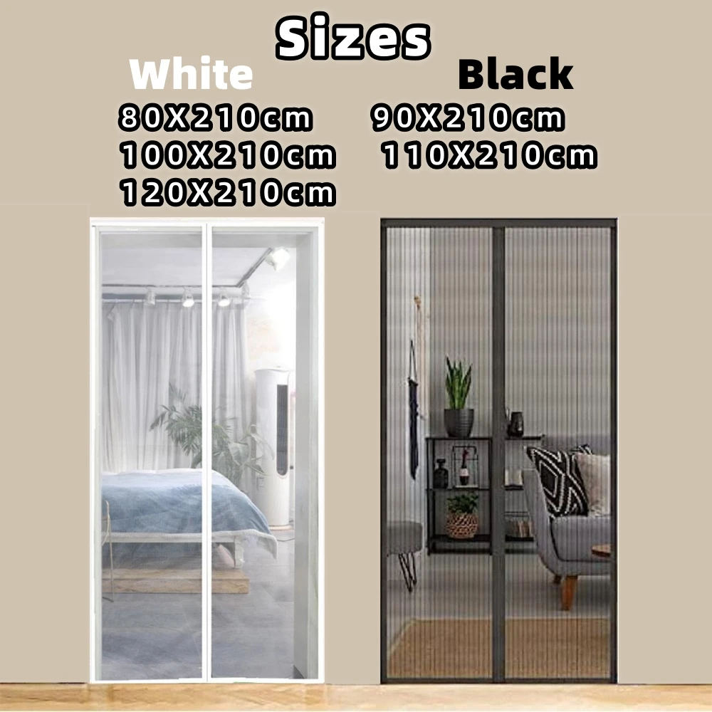 New Magic Mesh Instant Screen Door Magnetic Curtain Net Magnets Anti Fly  Bug Mosquito Door Screen - AliExpress