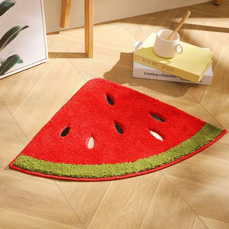 Cute Lemon Absorbent Kids Small Bath Mat Yellow Cartoon Fruit Bathroom Rug No Slip Floor Mat 19x24Inches for Home Decor 5
