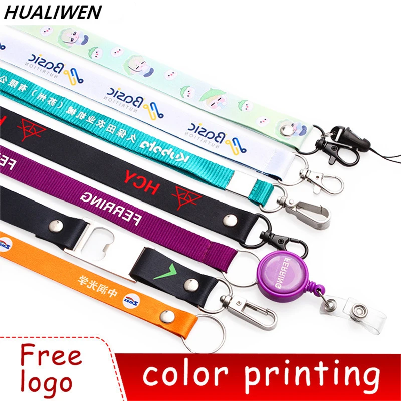 5pcs Hanging Neck Rope Lanyard for ID Card Holder ID Pass Card Name Badge Holder Keys Metal Clip plastic id card holder hanger neck with lanyard for meeting exhibition show name pass photo badges office credential accessories