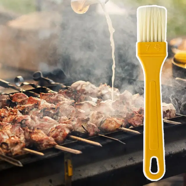 Tészta Kefe Festék Sárga Fogantyú Tisztító Sült Krém Konyha Sütés Bbq Szerszám - Image 3