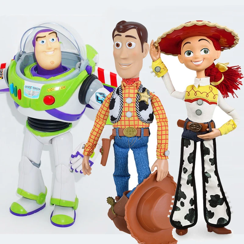 DisneyToyStory34speakingBuzzLightyearToyJessieWoodyfigurade