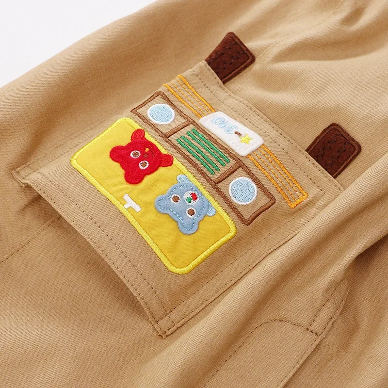 Baby Veralls Spring & Autumn Boys 1-4y Children Button Fly Straight Loose Denim Bib Trousers