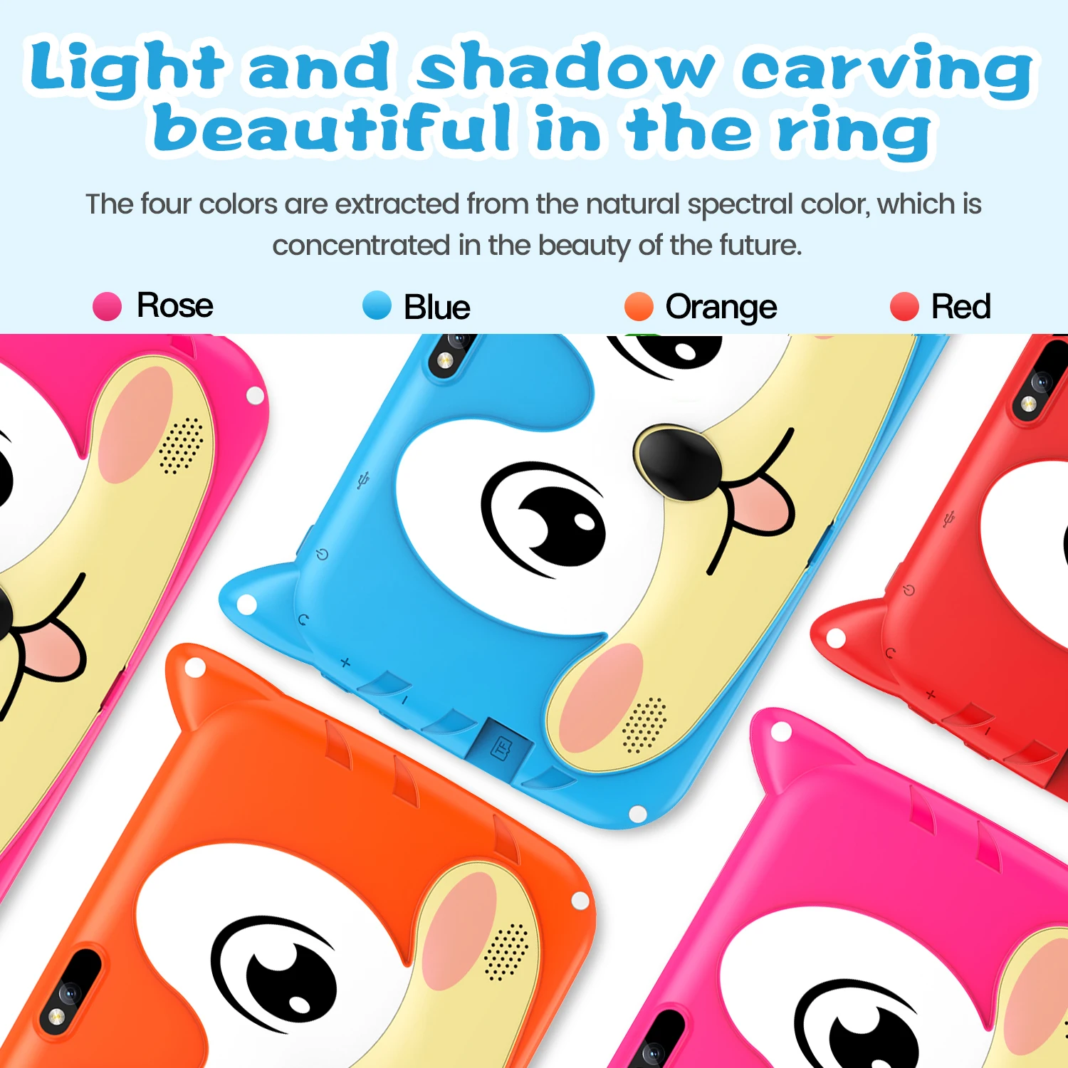 New 7 Inch 5G WiFi Kids Tablets Android 13 Quad Core 4GB+64GB ROM Bluetooth Google Learning Education Kids Tablet PC 4000mAh 6