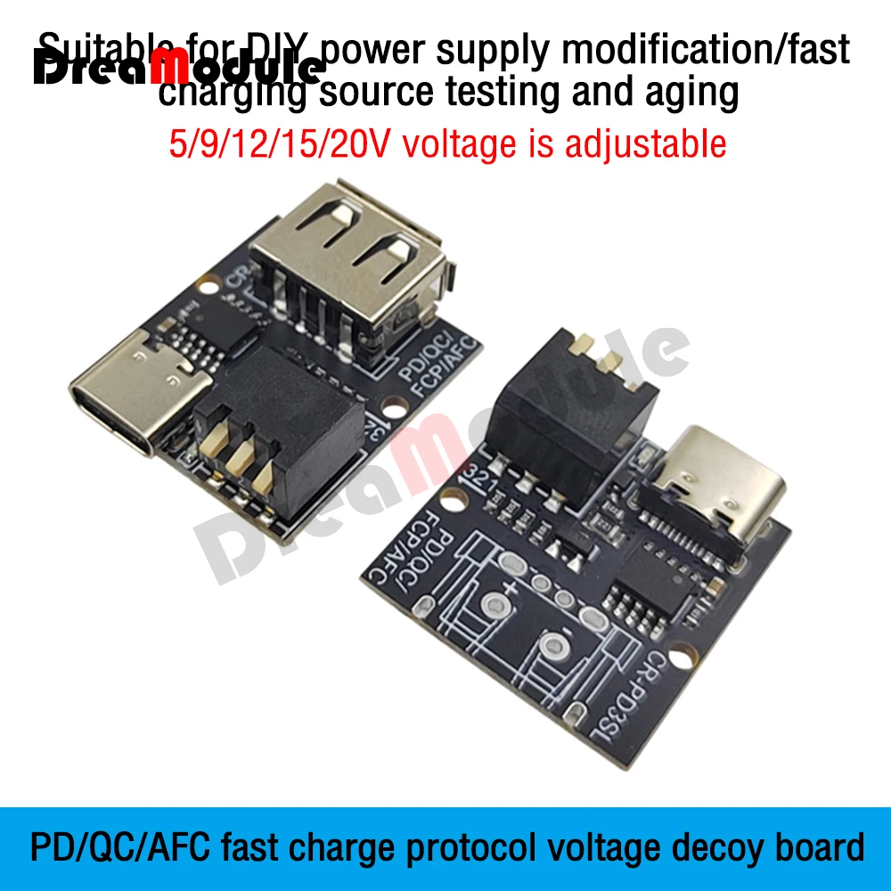 

DC-DC Boost Module PD/QC Protocol Decoy Fast Charging Step up Module TYPE-C USB Interface Charger Board Power Supply Module