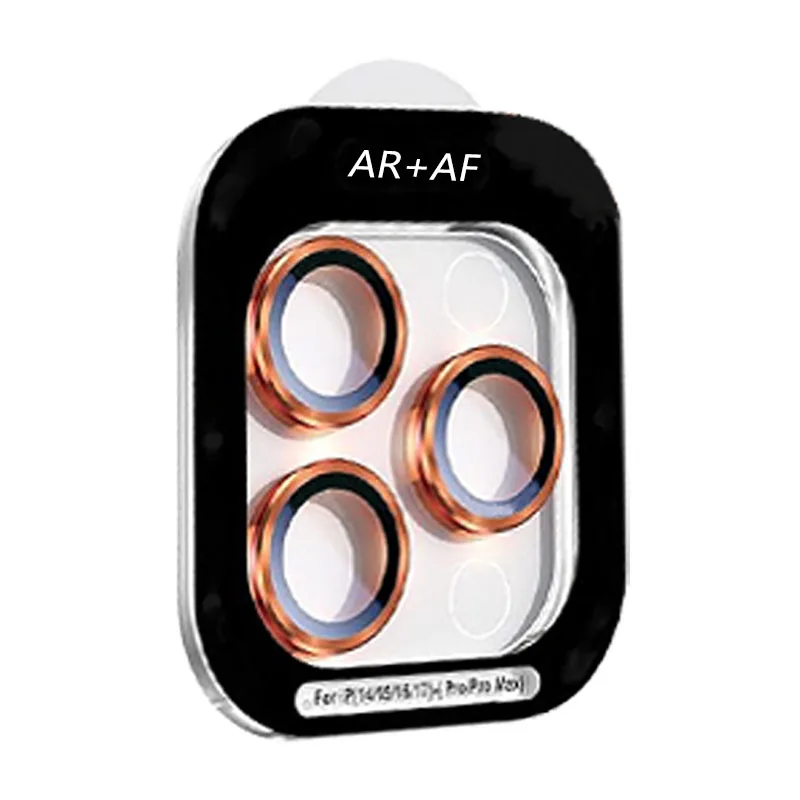 Premium Metal Ring Camera Lens Protector with Tempered Glass Cover