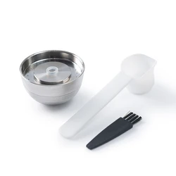 Stainless Steel Reusable Coffee Capsule with Silicone Lid (1pc pod)