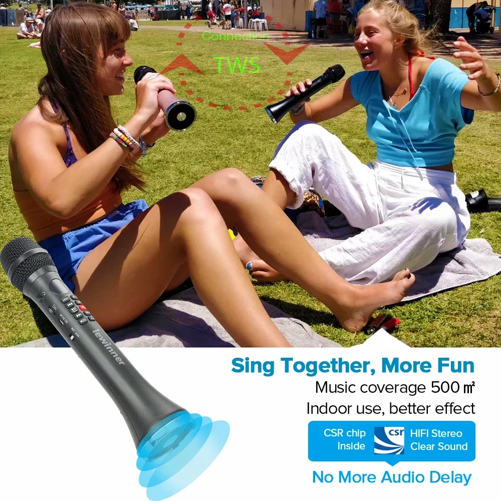 

L-798 Professional Karaoke Microphone, Wireless Speaker, Portable Microphone, Mobile Phone Supports Recording TF